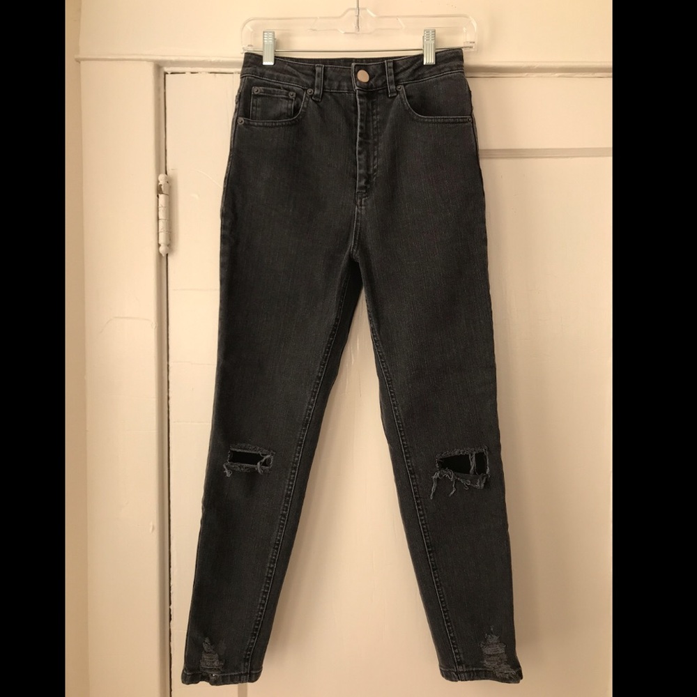 ASOS dark gray high waisted jeans size 26/30